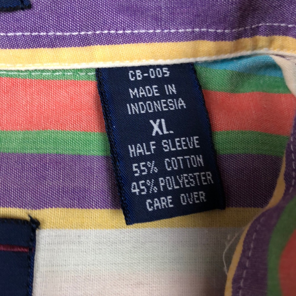 Vintage 90s Gant Foxhunt Stripe Multicolor Shirt - Picture 7 of 7